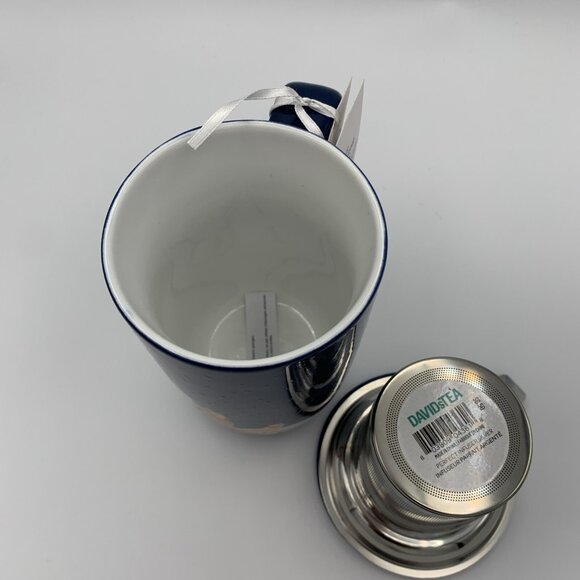 Davids Tea Color Changing Nordic Mug Sleigh Ride Navy W/Infuser - Picture 9 of 12